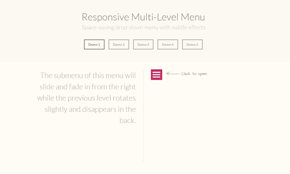 30 Excellent jQuery Plugins for Navigation and Menus 10 Responsive Multi-Level Menu