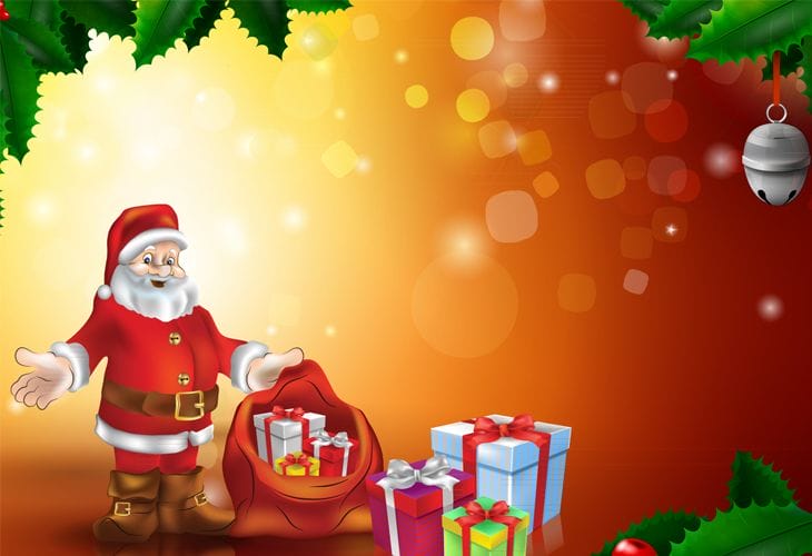 Santa-and-Xmas-Gifts Christmas Wallpapers