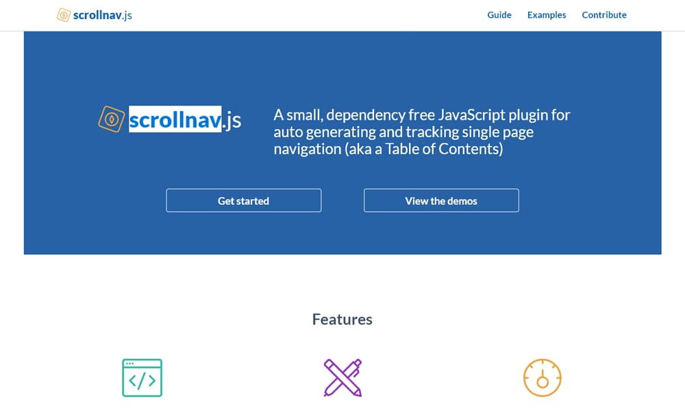 30 Excellent jQuery Plugins for Navigation and Menus 26 Scrollnav