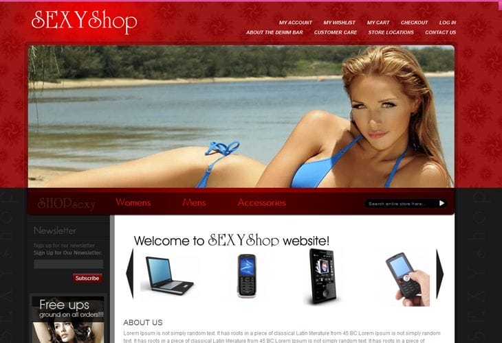 Sexy Shop Responsive Magento Theme - cssauthor.com