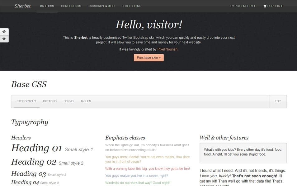 25 Best Collection of Responsive Premium Bootstrap Skin 10 Sherbet - Bootstrap Skin