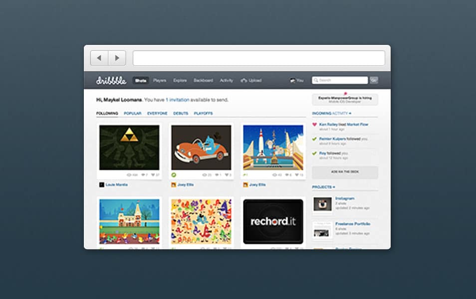 Simple Browser Chrome PSD