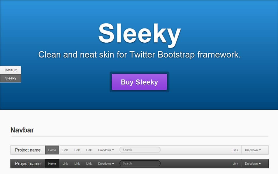 25 Best Collection of Responsive Premium Bootstrap Skin 14 Sleeky - Bootstrap Skin