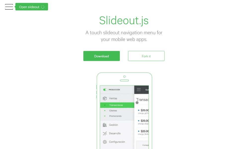 30 Excellent jQuery Plugins for Navigation and Menus 4 Slideout