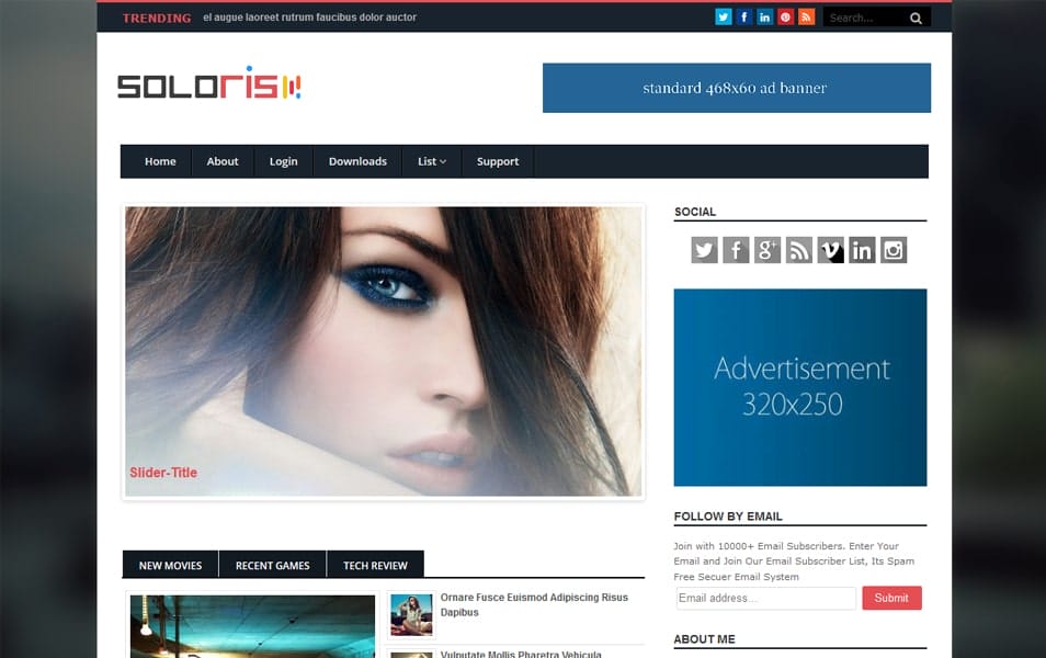150+ Free Responsive Magazine Style Blogger Templates 2025 144 Soloris Responsive Magazine Blogger Template