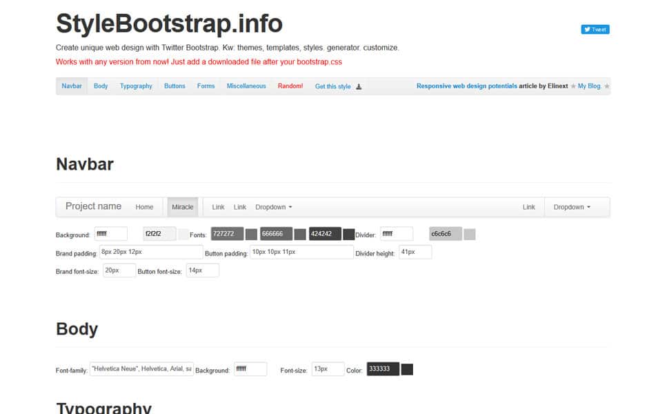 Awesome Resources for Twitter Bootstrap Tools 6 StyleBootstrap.info