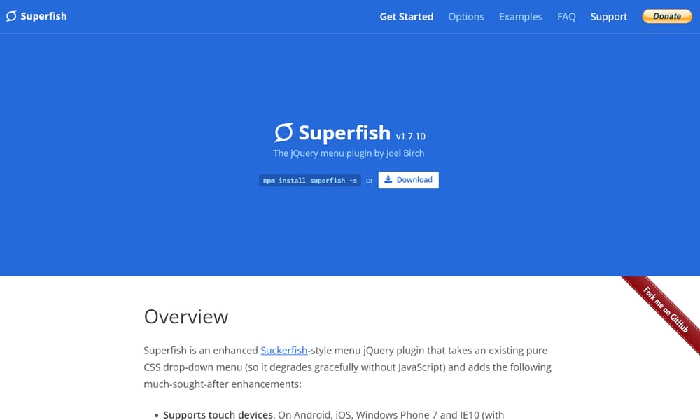 30 Excellent jQuery Plugins for Navigation and Menus 2 Superfish
