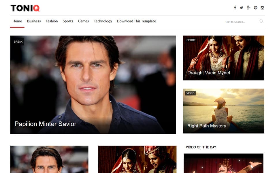 Toniq Responsive Blogger Template