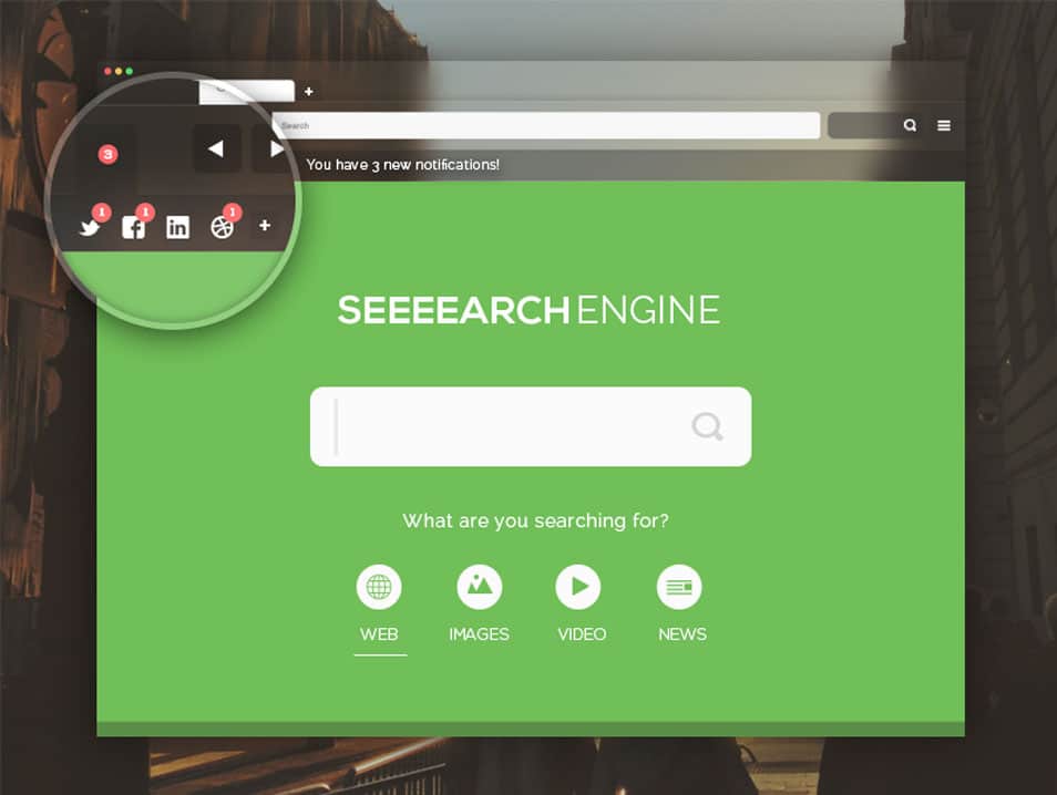 Transparent browser Mockup