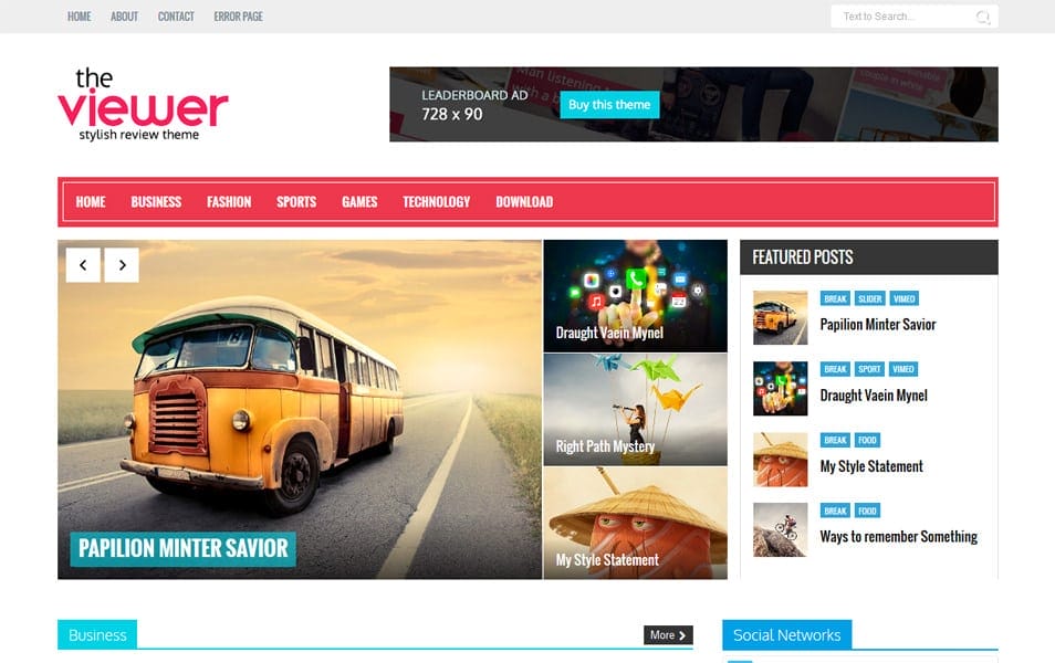 Viewer Responsive Blogger Template