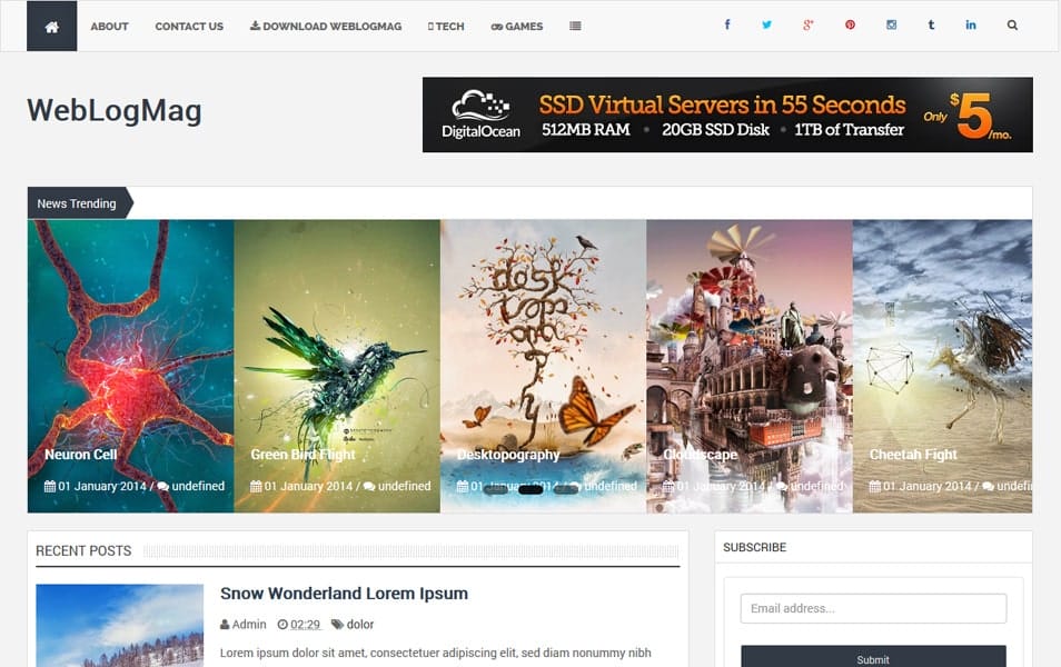 150+ Free Responsive Magazine Style Blogger Templates 2025 162 WeblogMag Responsive Magazine Blogger Template