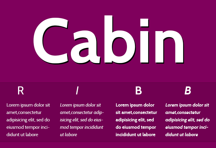 cabin Google Fonts
