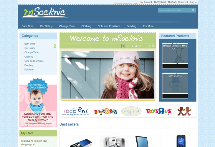 mSocknic - Responsive Magento Theme - cssauthor.com