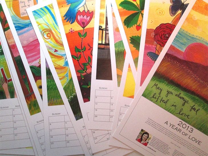 20 Awesome 2013 Calendar Designs 1 2013 Calendar - A Year of LOVE Fine Art Calendar