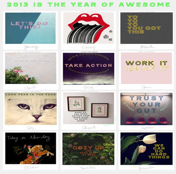 20 Awesome 2013 Calendar Designs 35 2013 Calendar - A Year of Living Awesomely