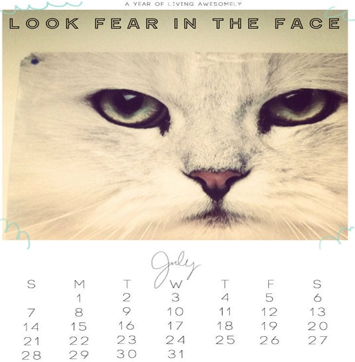 20 Awesome 2013 Calendar Designs 36 2013 Calendar - A Year of Living Awesomely
