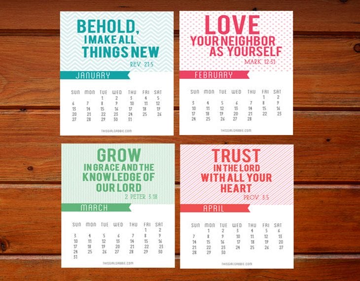 20 Awesome 2013 Calendar Designs 39 2013 Calendar - Bible Verse Calendar