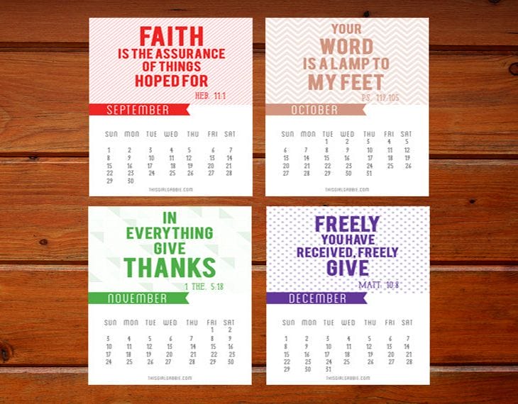 2013 Calendar - Bible Verse Calendar