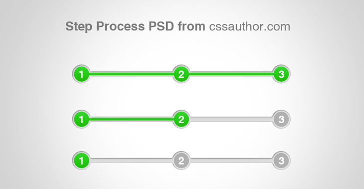 Awesome Step Process UI Element PSD for Free Download - cssauthor.com