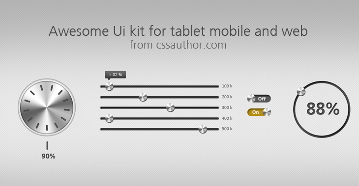 40 Beautiful User Interface Design Kits 1 Premium Awesome UI Kit for Tablet, Mobile and Web PSD - cssauthor.com