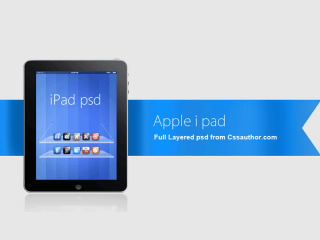 Beautiful Apple iPad PSD for Free Download