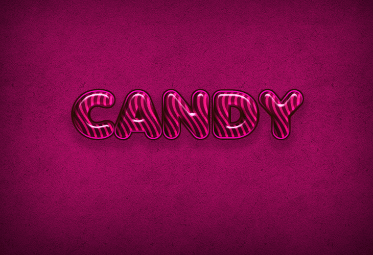20 Best 3D Text Effect Photoshop Tutorials 19 Candy Flavored Text Effect