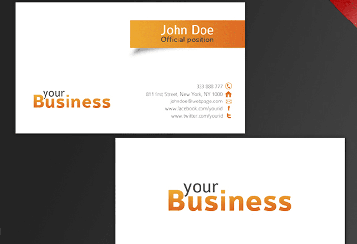 Clean Business card template Clean-Business-card-template