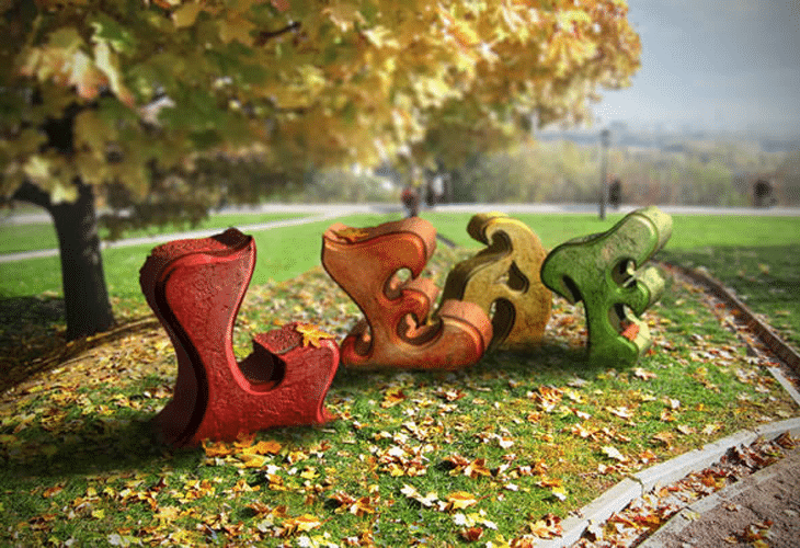 20 Best 3D Text Effect Photoshop Tutorials 15 Create an Autumn-Themed 3D Text Effect