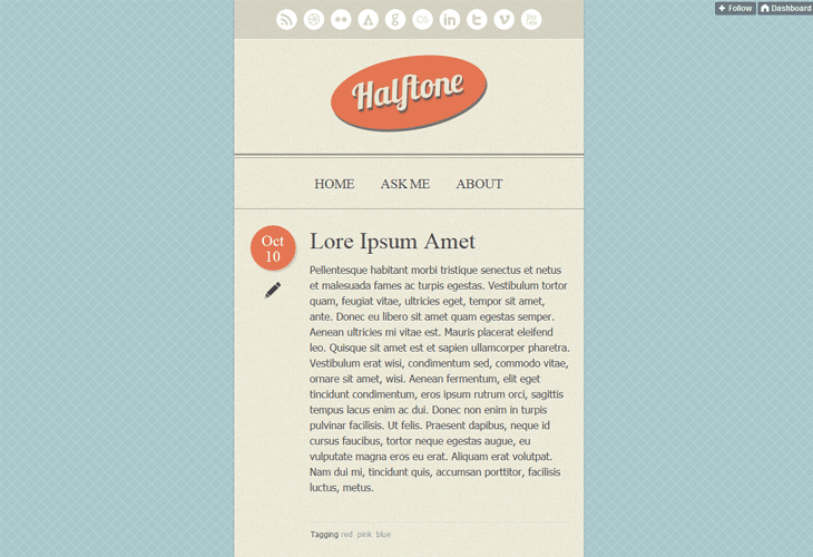 Halftone - Tumblr Theme