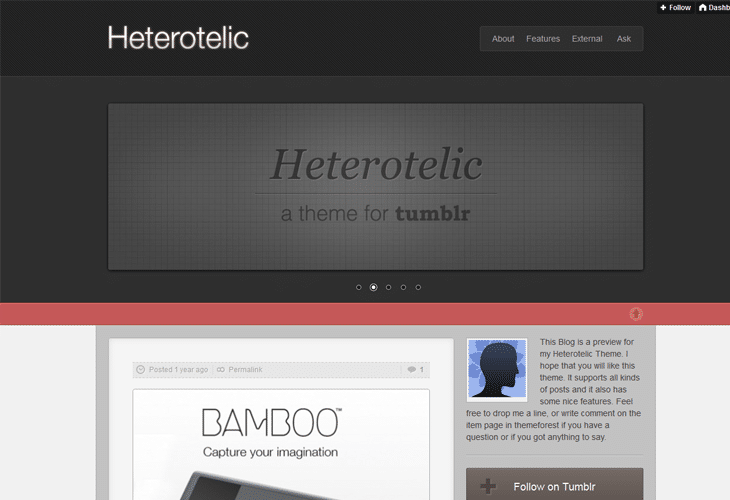 Heterotelic Tumblr Theme