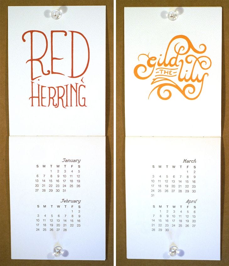 20 Awesome 2013 Calendar Designs 25 Idiom 2013 Calendar