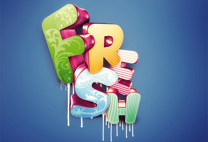 20 Best 3D Text Effect Photoshop Tutorials 2 Master 3D Type Effects