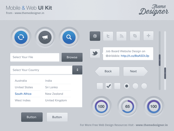 40 Beautiful User Interface Design Kits 17 Mobile and Web UI Kit