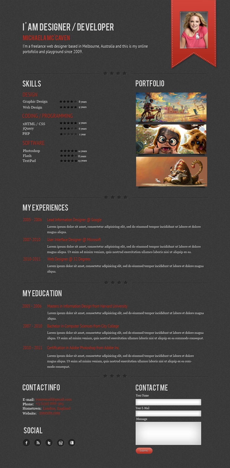 50 Creative CV/Resume Design Inspiration 22 MunanosCV - one resume page