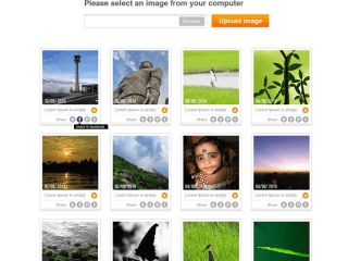 Premium Photo Sharing Website PSD Template for Free Download