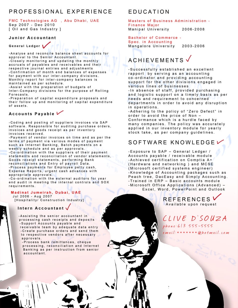 50 Creative CV/Resume Design Inspiration 34 Resume - Accountant