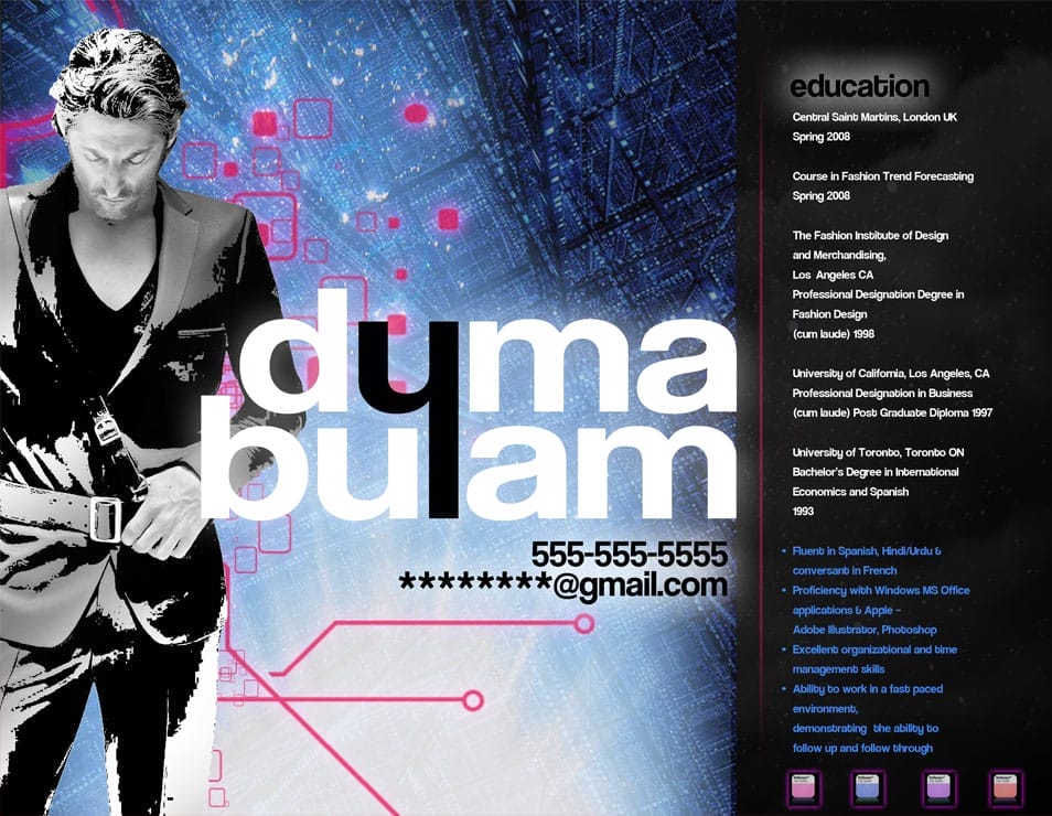 50 Creative CV/Resume Design Inspiration 40 Resume - Fashion: Futuristic