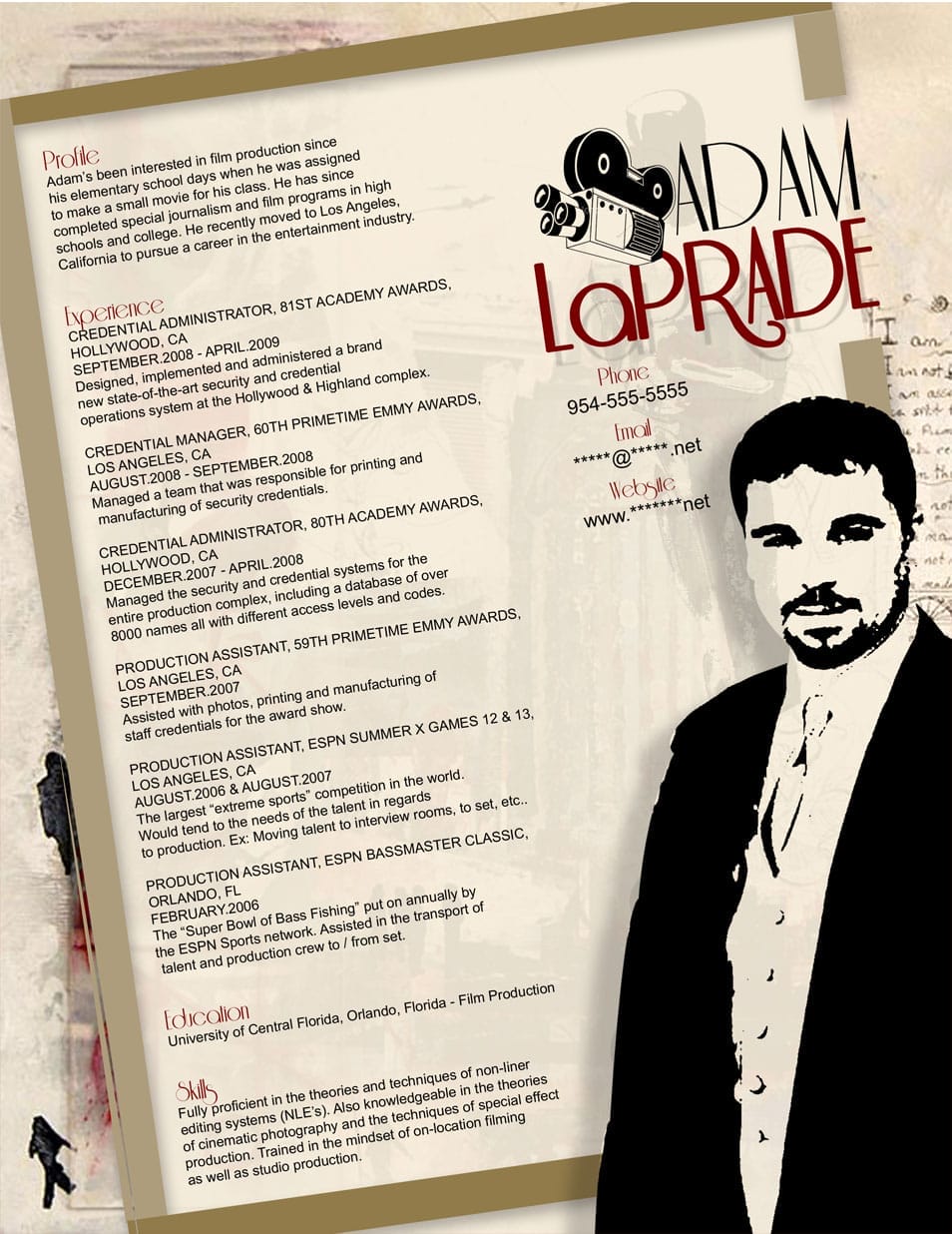 50 Creative CV/Resume Design Inspiration 39 Resume - Film Industry