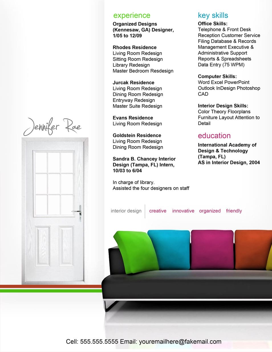 50 Creative CV/Resume Design Inspiration 30 Resume - Interior Design