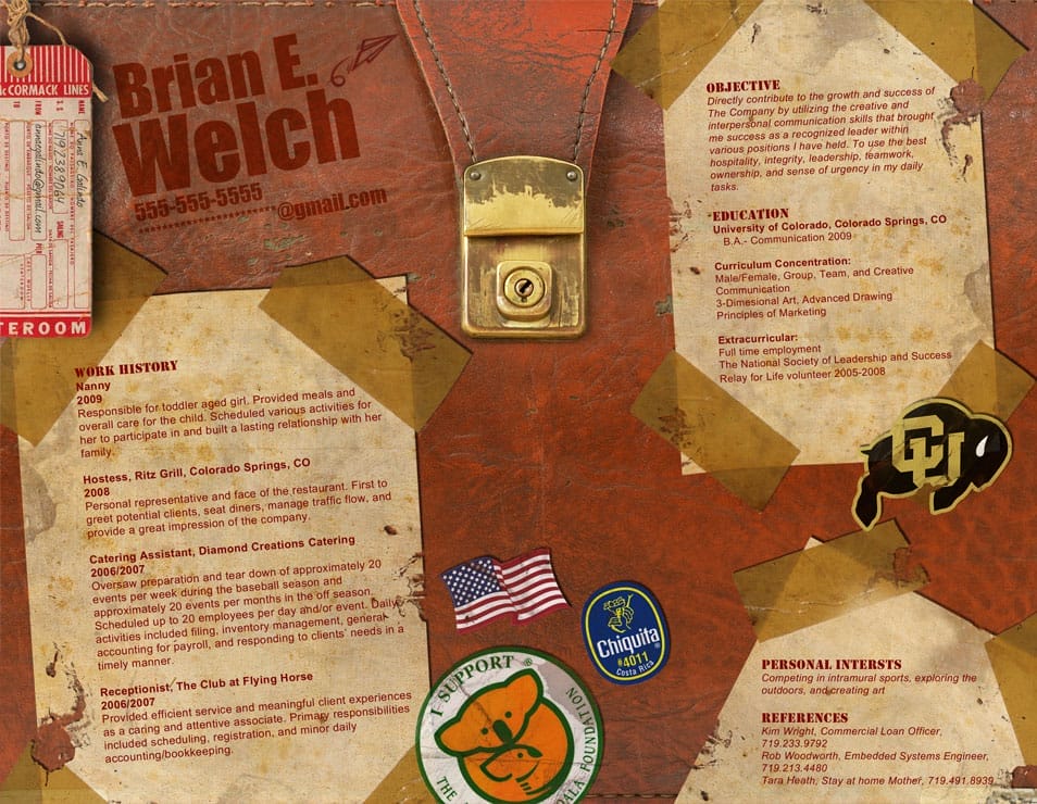 50 Creative CV/Resume Design Inspiration 25 Resume - Travel