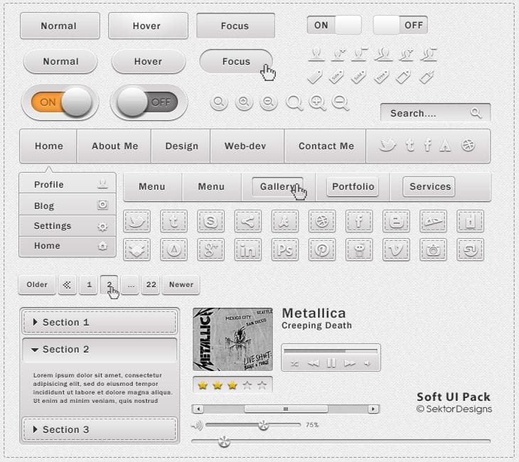 40 Beautiful User Interface Design Kits 11 Soft UI Kit