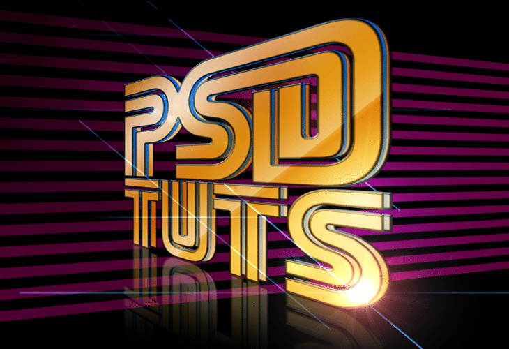 20 Best 3D Text Effect Photoshop Tutorials 1 Stylish Retro Text Effect