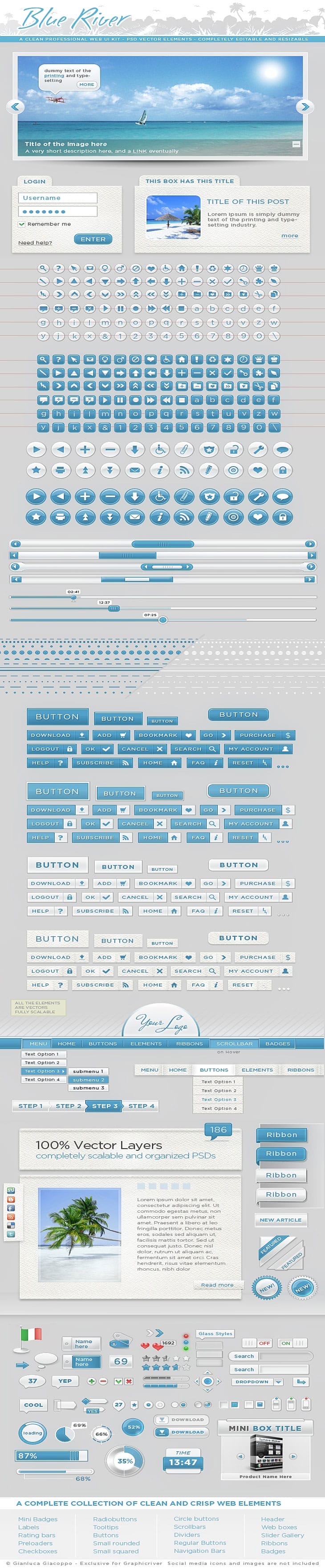 Web Graphic Kit UI Elements