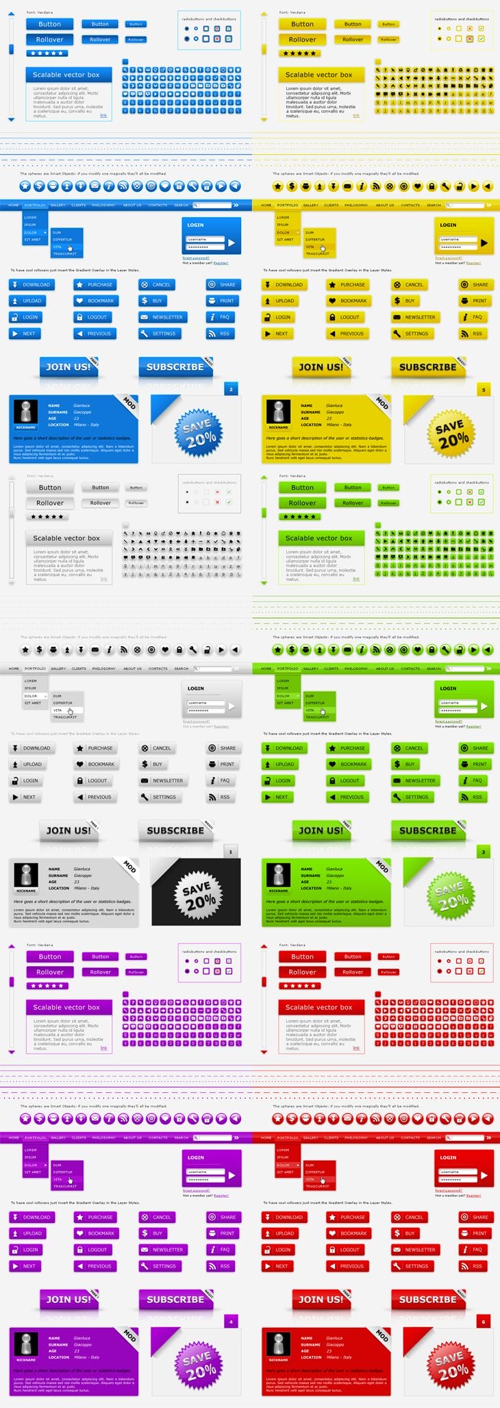 Web Kit Interface Layout Pack