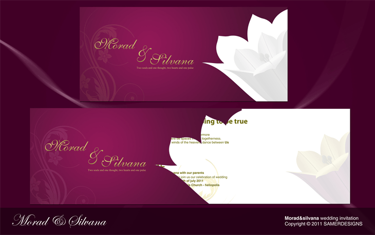 25 Examples of Stylish and Creative Designed Wedding Invitations 2 Morad & Silvana Wedding Invitation