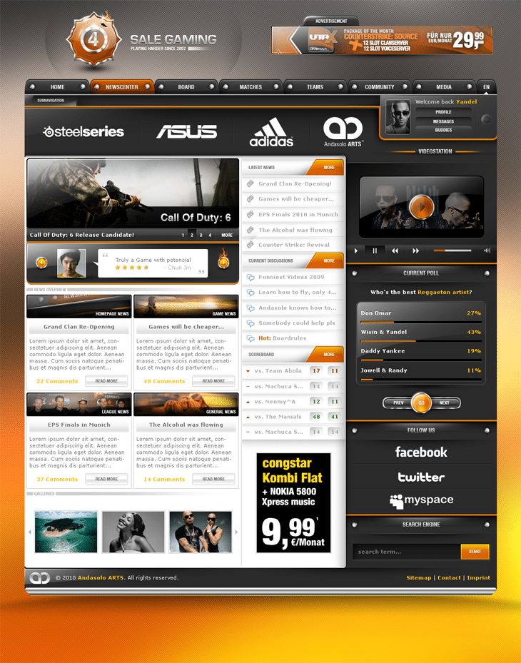 25 Awesome Game Website Designs for Your Inspiration 2 4 Sale Gaming - Sold
