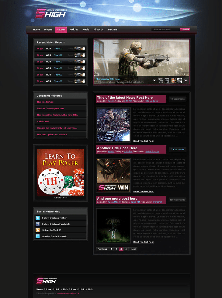 25 Awesome Game Website Designs for Your Inspiration 12 5High Website, view that