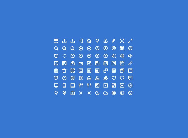 80 Mini Icons (PSD + Icon Font)