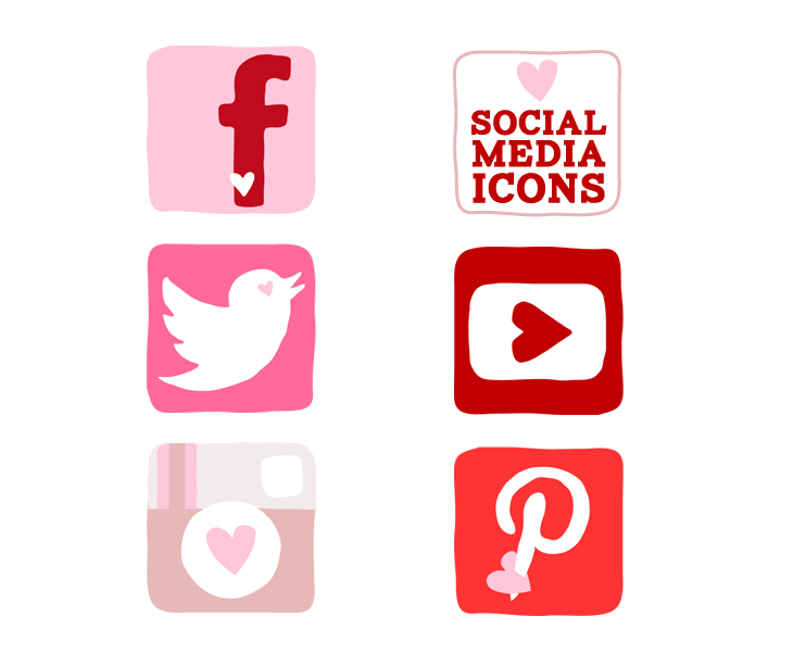 15 Delicious Valentine's Day Icon Set for Inspiration 13 A Valentine’s Day Social Media Icon Set You’ll Fall In Love With