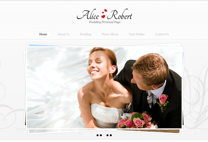 25 Premium Wedding Website Templates for Inspiration 6 Alice & Robert Wedding